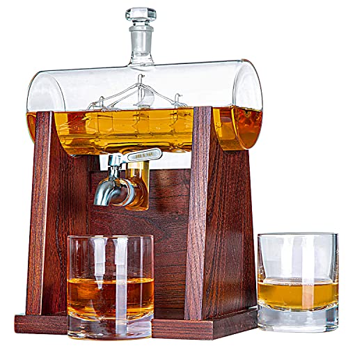 Jillmo Whiskey Decanter Set, 1250ml